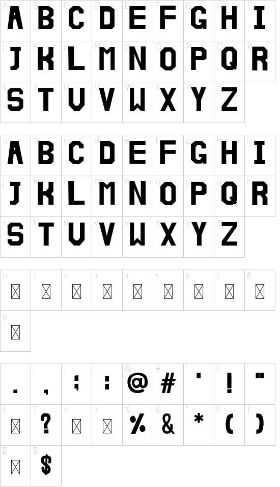 Black Lives Matter Martinez font character map