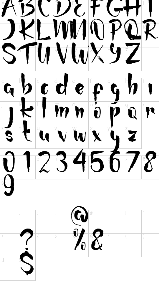 Karjo Motor Sport Demo font character map