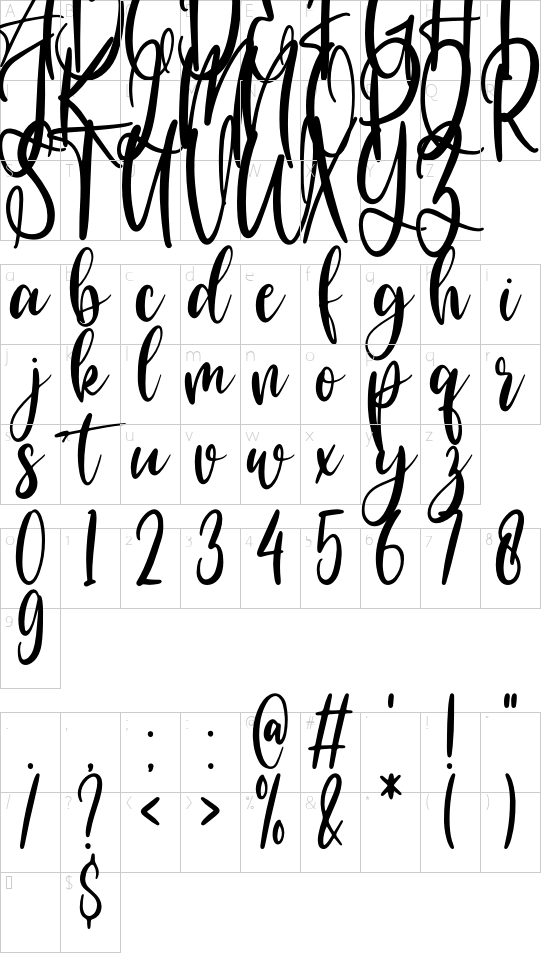 dragon fruit font character map