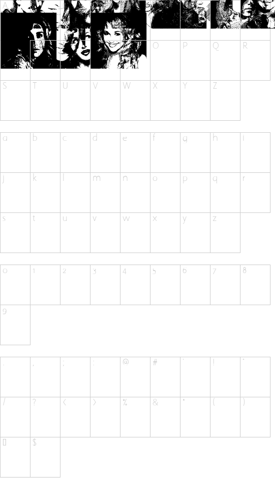 HaydenPanettiereBats demov1.5 font character map