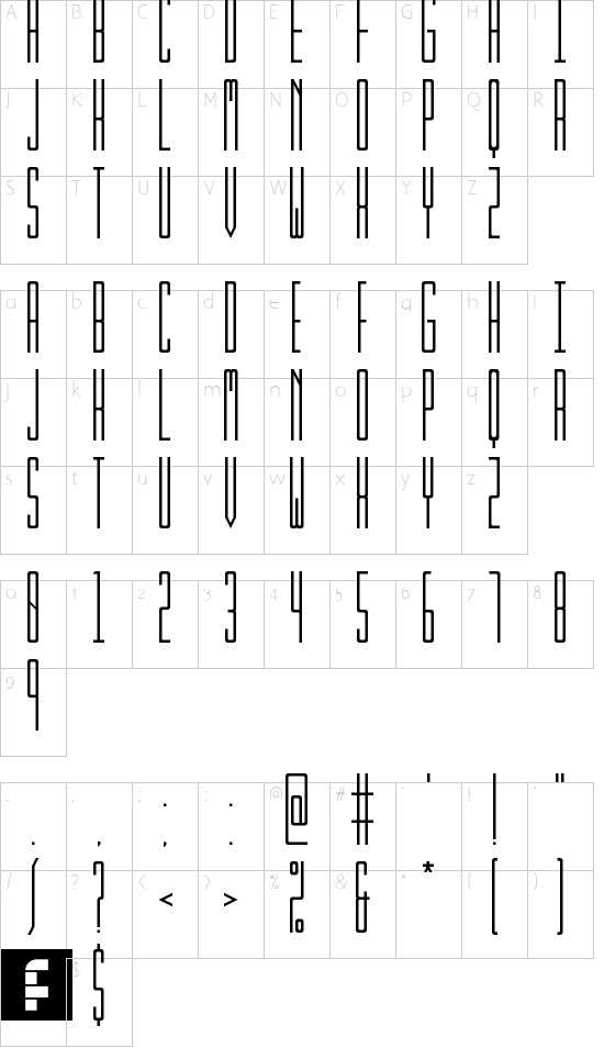 Kibby Sans Regular font character map