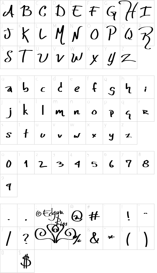 riosedgxrNo font character map