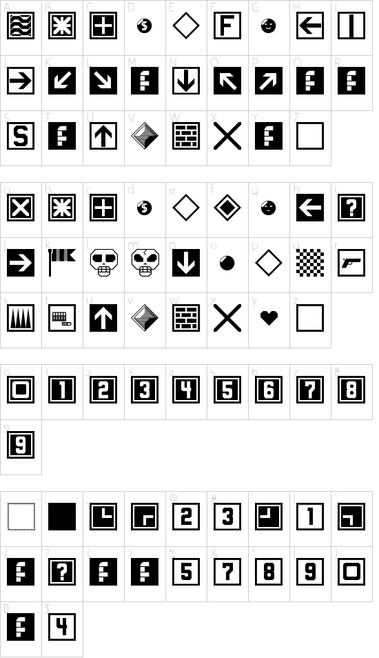 MapperKit Regular font character map