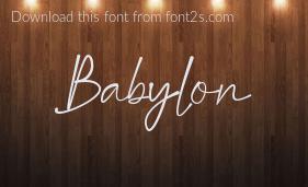 Babylon Font Details Font2s