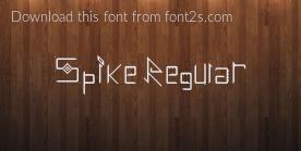 Spike Regular Font Details Font2s