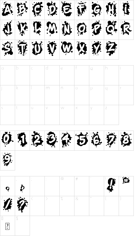 Spotyfied Me font character map