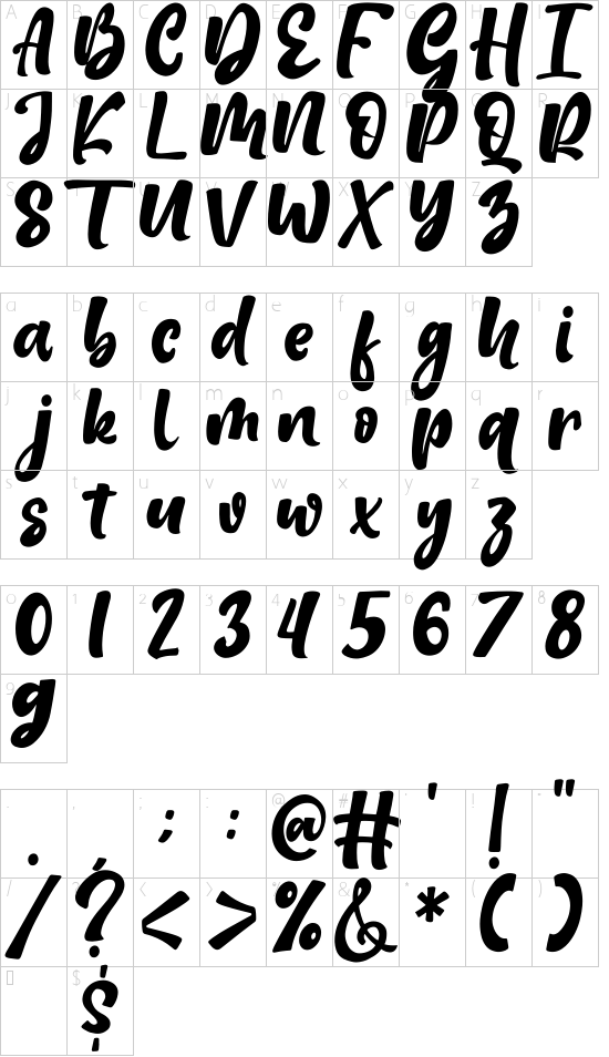 Hi Ashoka font character map