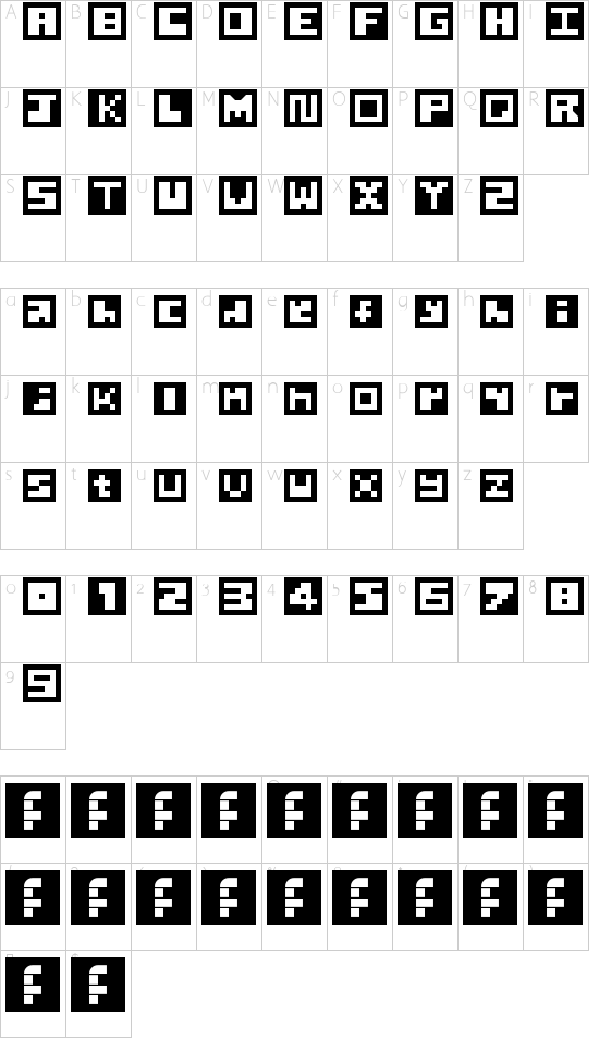 luqman Regular font character map