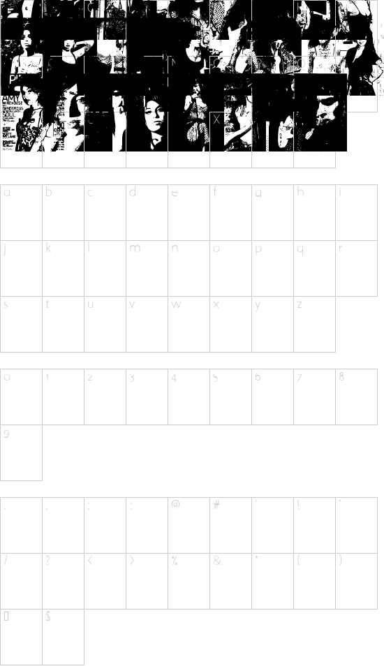 AmyBats4 font character map