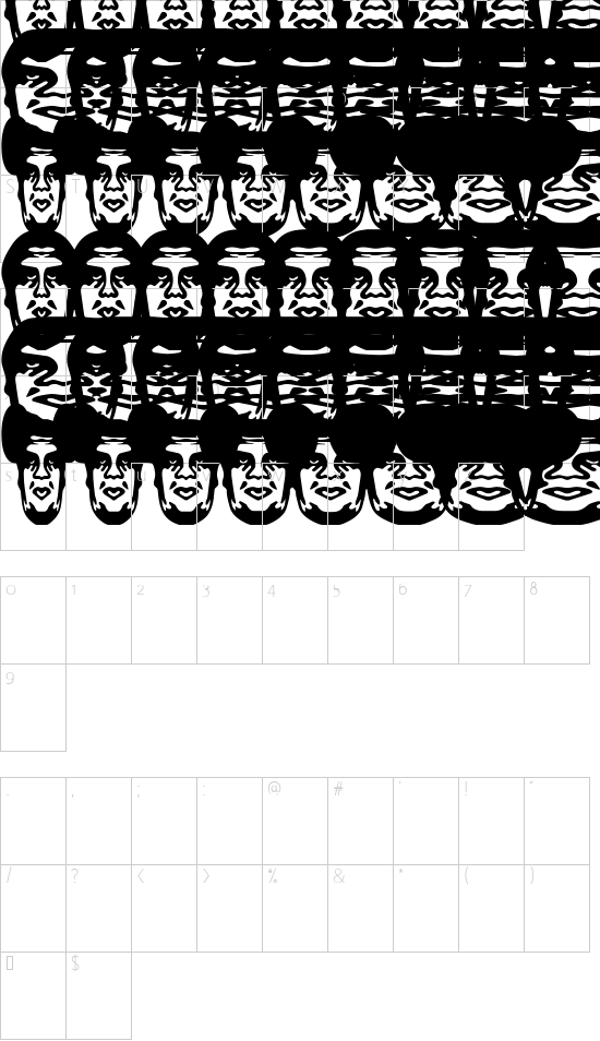 ObeyBalloon2 font character map