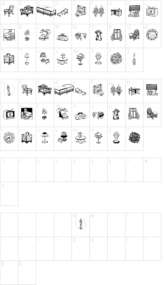 TheIkeaUniform font character map