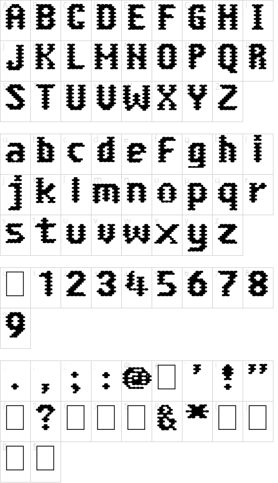 Abuela Grillo font character map