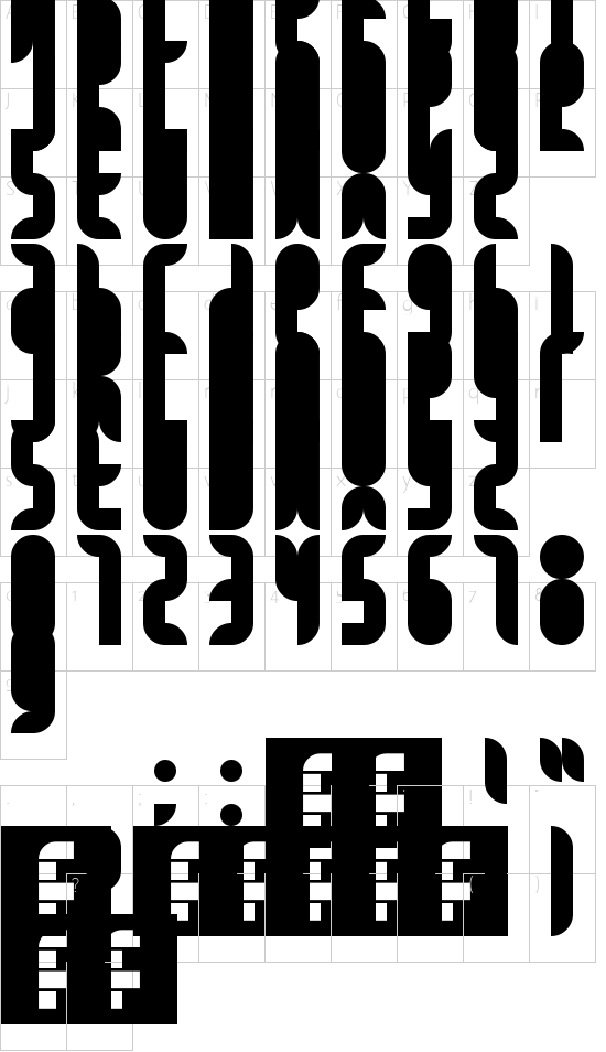 FB Catbop Regular font character map