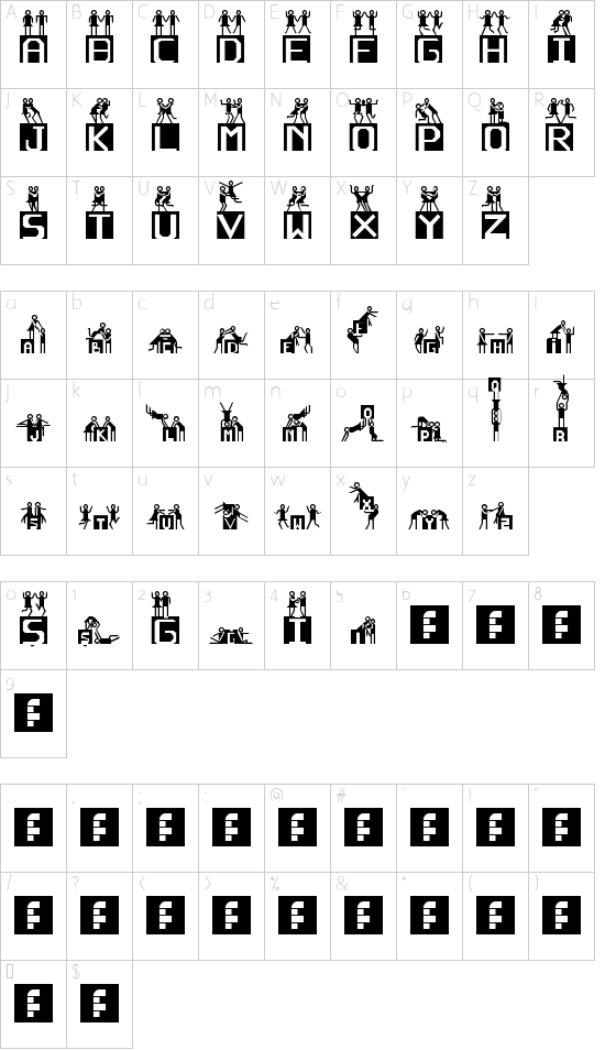 neden olmas1n Regular font character map