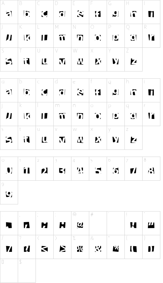 new facebook font character map