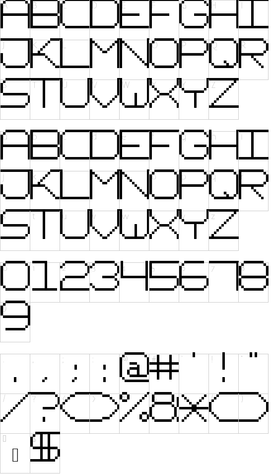 fixed_v02 font character map