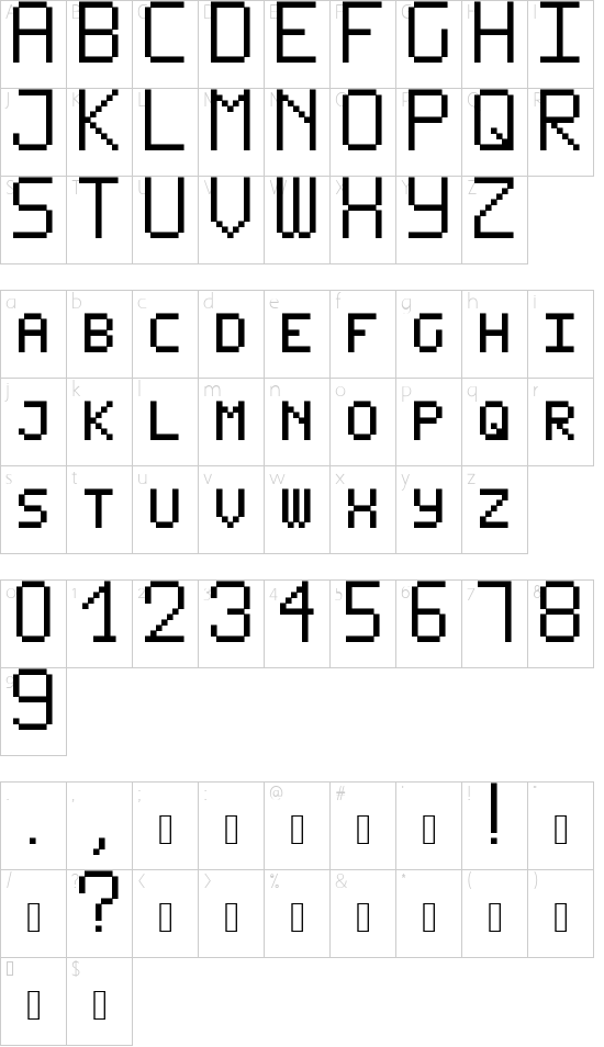 WLM SmallCaps 1 Regular font character map