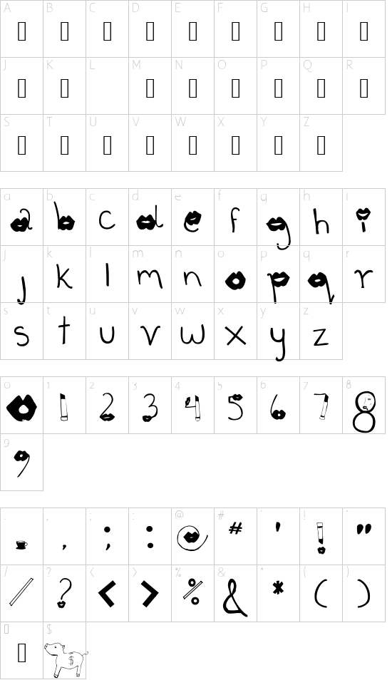 coffee talk   1 font character map