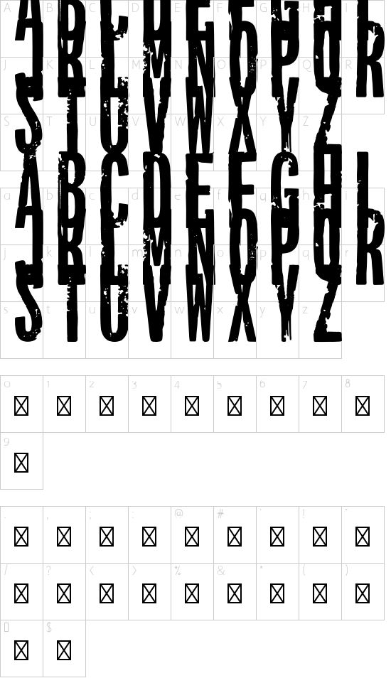 McDonalds font character map