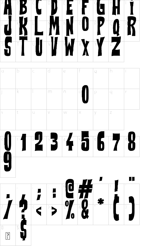 Flowers Kingdom font character map