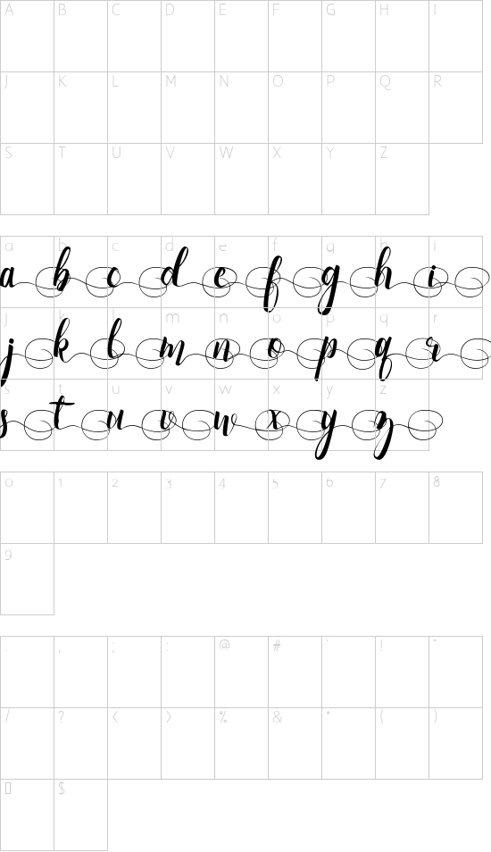 Sallas Alt 2 Demo font character map