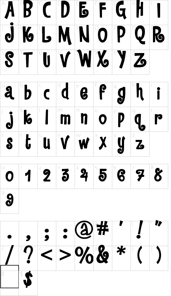 Oh {Photo} Shoot! font character map